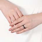 Ceramic Brushed Black Band Ring