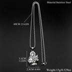 SAINT FRANCIS Hold Cross Pendant Necklace for Women Men Stainless Steel Gold Silver Color Christian Amulet Faith
