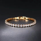 925 sterling silver Tennis Bracelet 2/4mm Cubic Zirconia for Women Mens Crystal Chain on The Hand Hip-hop Streetwear Jewelry