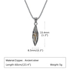 Lion Head Stone Pendant Necklace