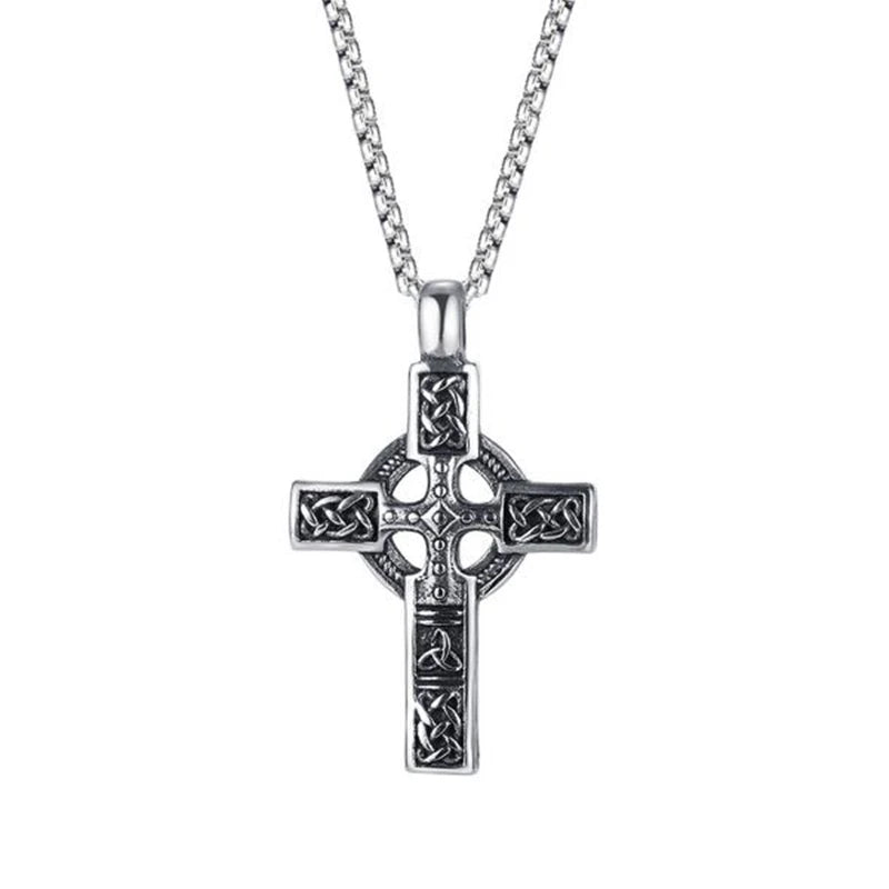 Vintage Catholic Cross Pendant Necklace — Amulet
