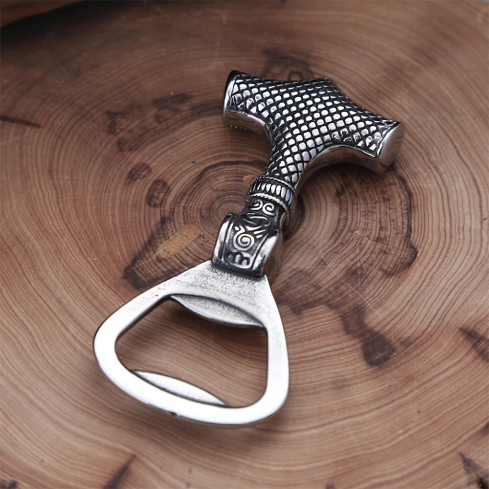 Viking Thor Hammer Bottle Opener — Stainless
