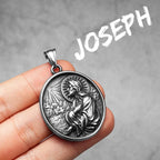 Virgin Mary Cross Pendant — Stainless Steel