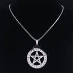 Star Odin Steel Pendant Norse Viking Wicca Pentacle