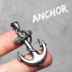 Pirate Anchor Pendant Necklace — Stainless Steel