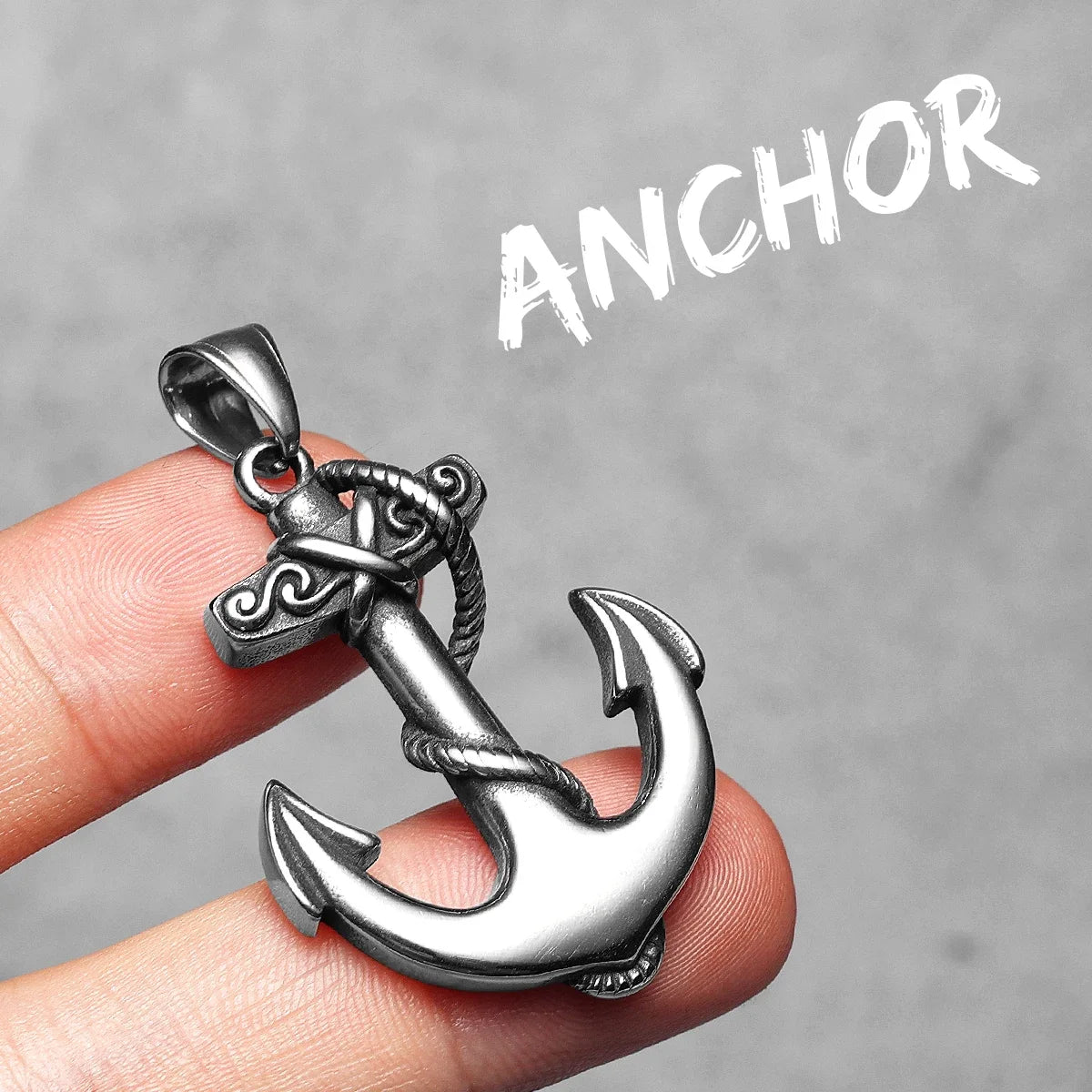 Pirate Anchor Pendant Necklace — Stainless Steel