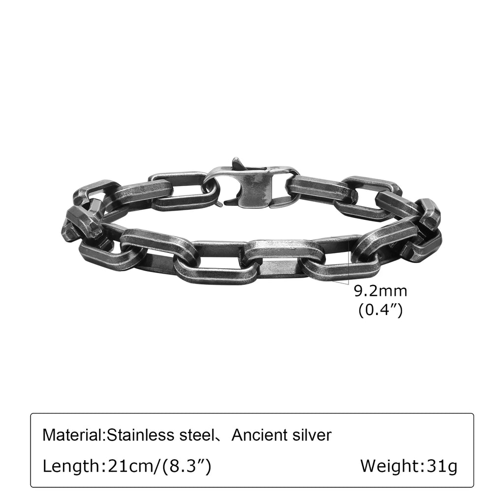 Antique Link Chain Bracelet — Stainless Steel
