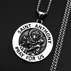 SANIT ANTHONY PRAY FOR US Chain For Women Men Stainless Steel Silver Color Patron Saint Of Lost Things Religious