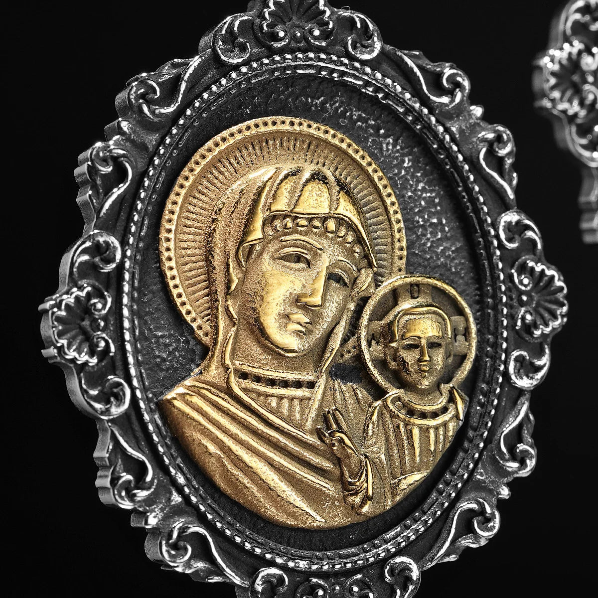 Virgin Mary Pendant Necklace — Stainless Steel