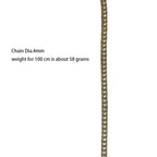 Square Foxtail Wallet Chain Necklace — 4mm Jeans Pocket Watch