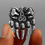 Viking Bear Claw Amulet Pendant Necklace — 316L Stainless Steel