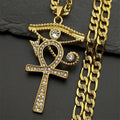 Eye of Horus Ankh Cross Pendant — Stainless Steel