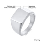 CZ North Star Signet Ring — Stainless Steel