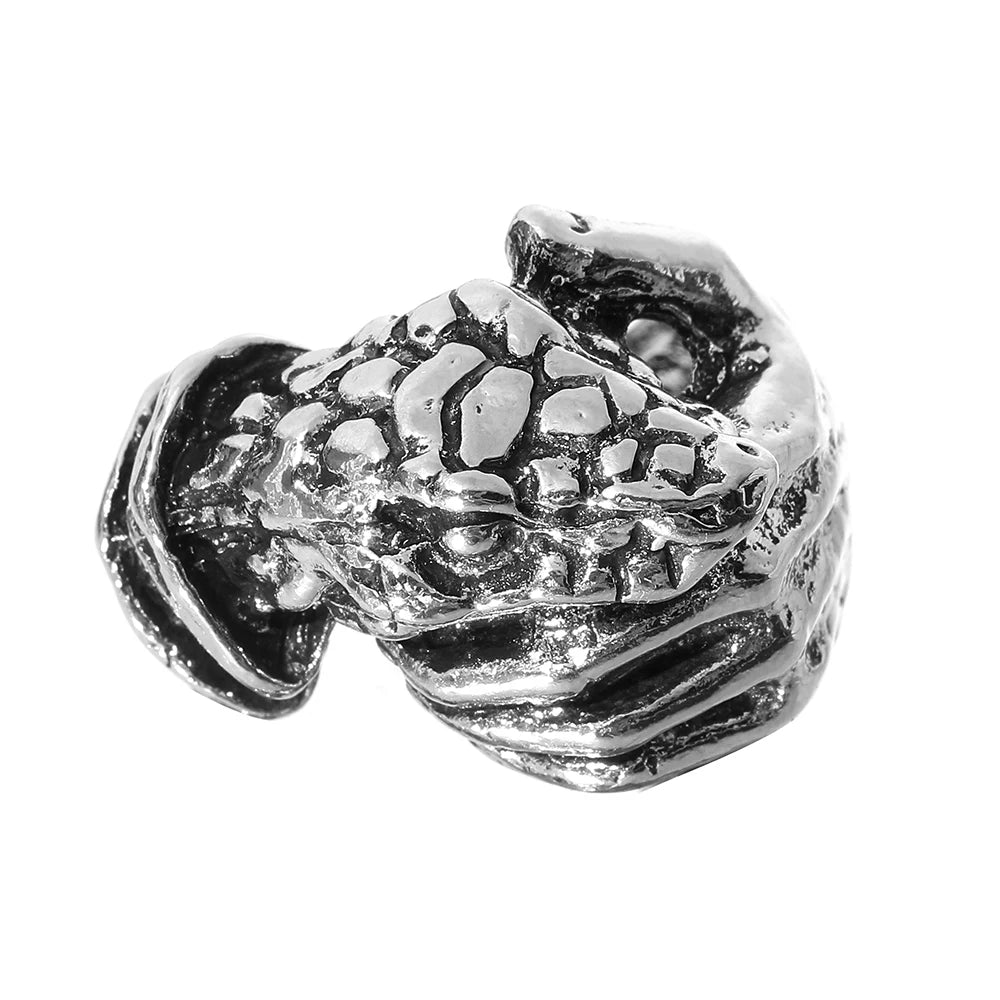 Robot Ghost Skull Open Ring — Stainless Steel