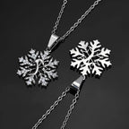 Gold Snowflake Pendant Necklace Statement