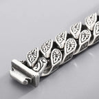 Cross Bracelet for Man Solid Stainless Steel Curb Link Chain Ancient Egyptian Style Wristband Jewelry Gifts Patterned