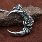 Rose Moon Pendant — Stainless Steel