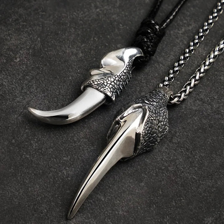 Domineering retro dragon claw punk animal claw necklace men's fashion bicycle riding lucky jewelry gift