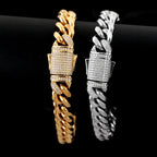Stainless Steel Cuban Bracelet Iced Out Miami