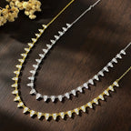 KNOBSPIN 2mm/3mm D Color Moissanite Tennis Necklace s925 Sterling Silver 18inch Chain, Wedding Necklaces for Women Fine