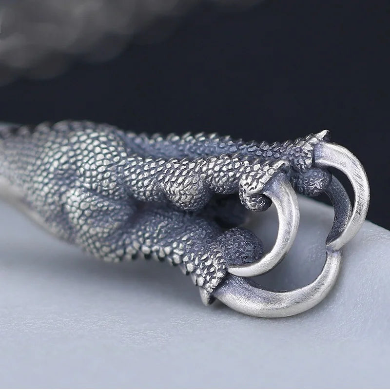 Dragon Claw 925 Silver Pendant Necklace