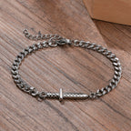 Sword Dagger Chain Link Bracelet — Stainless Steel