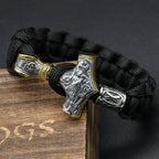 Mjölnir Thor's Hammer Norse Rune Bracelet — Stainless Steel
