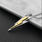 Stainless Steel Zeus Thunder Necklace Lightning Charm for Men and Women Hip Hop Trend Street Party Cool Jewelry