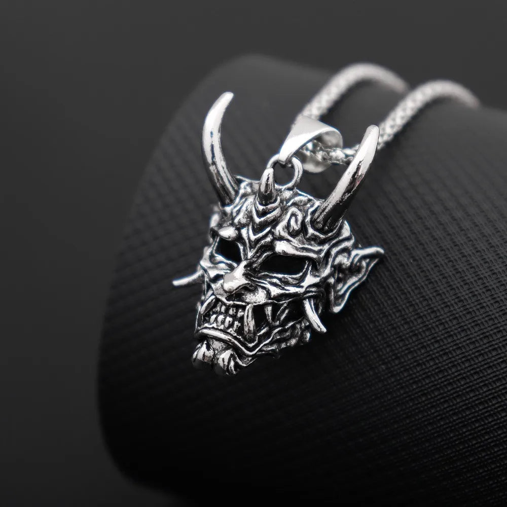 New Street Punk pendant Necklace Vintage Ghost Mask Halloween overbearing Jewelry Gift pendant necklace jewelry wholesale