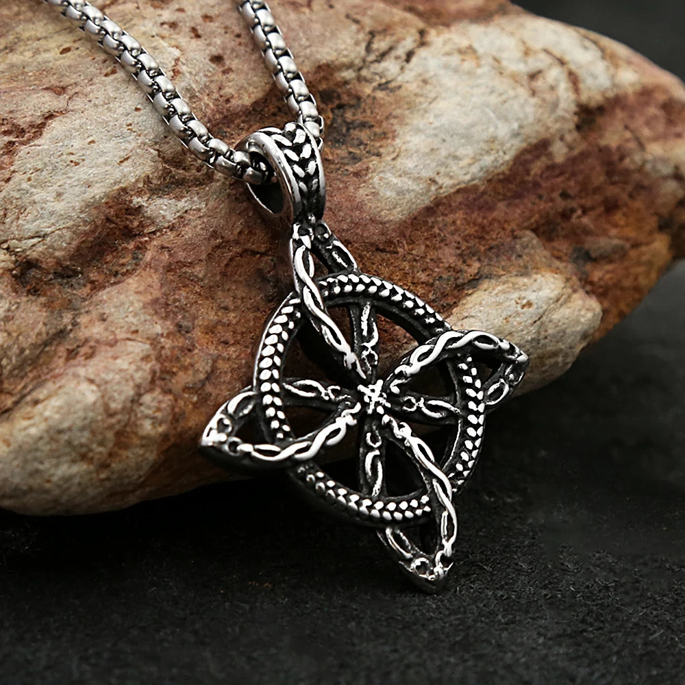 Celtic Stainless Steel Pendant Necklace