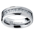 Autumn Hot Selling Silver Plated Stainless Steel Rings For Men Square Cubic Zircon Ring Jewelry Accessories Wholesale Size 7-13