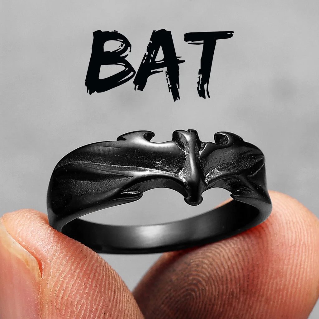 Bat Ring Black — Stainless Steel