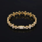 Iced Out Cross Bracelet Stainless Steel 12MM