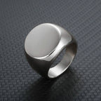 Stainless Steel High Polished Round Smooth Blank Signet Ring for Men Women Fast and Furious Ring Jewelry