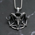 Skull Pentagram Pendant — Stainless Steel
