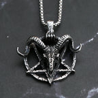 Skull Pentagram Pendant — Stainless Steel