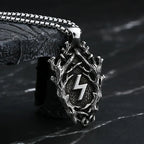 Good Polished 2024 New Vintage Stainless Steel Viking Branch Rune Pendant Necklace For Man Women Amult Jewelry Party Gift