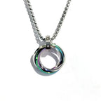 Necklace For Men Hip-hop Three-ring Titanium Steel Does Not Fade Simple Refined Minor Personality Brand Red Tide Pendant