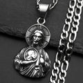 Sacred Heart Jesus Amulet Pendant Necklace — Stainless Steel