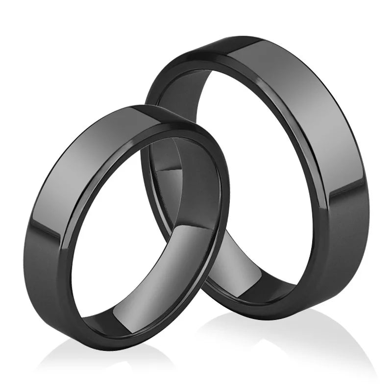 4mm 6mm 8mm Wide Stainless Steel Rings High Polished 2020 New Fashion Classic And Generous For Men's And Women's Ring Jewelry Gi