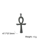 LIKGREAT Egyptian Ankh Cross Egypt Eye Pendant for Necklace Earrings Stainless Steel Eye of Horus Charms for Jewelry