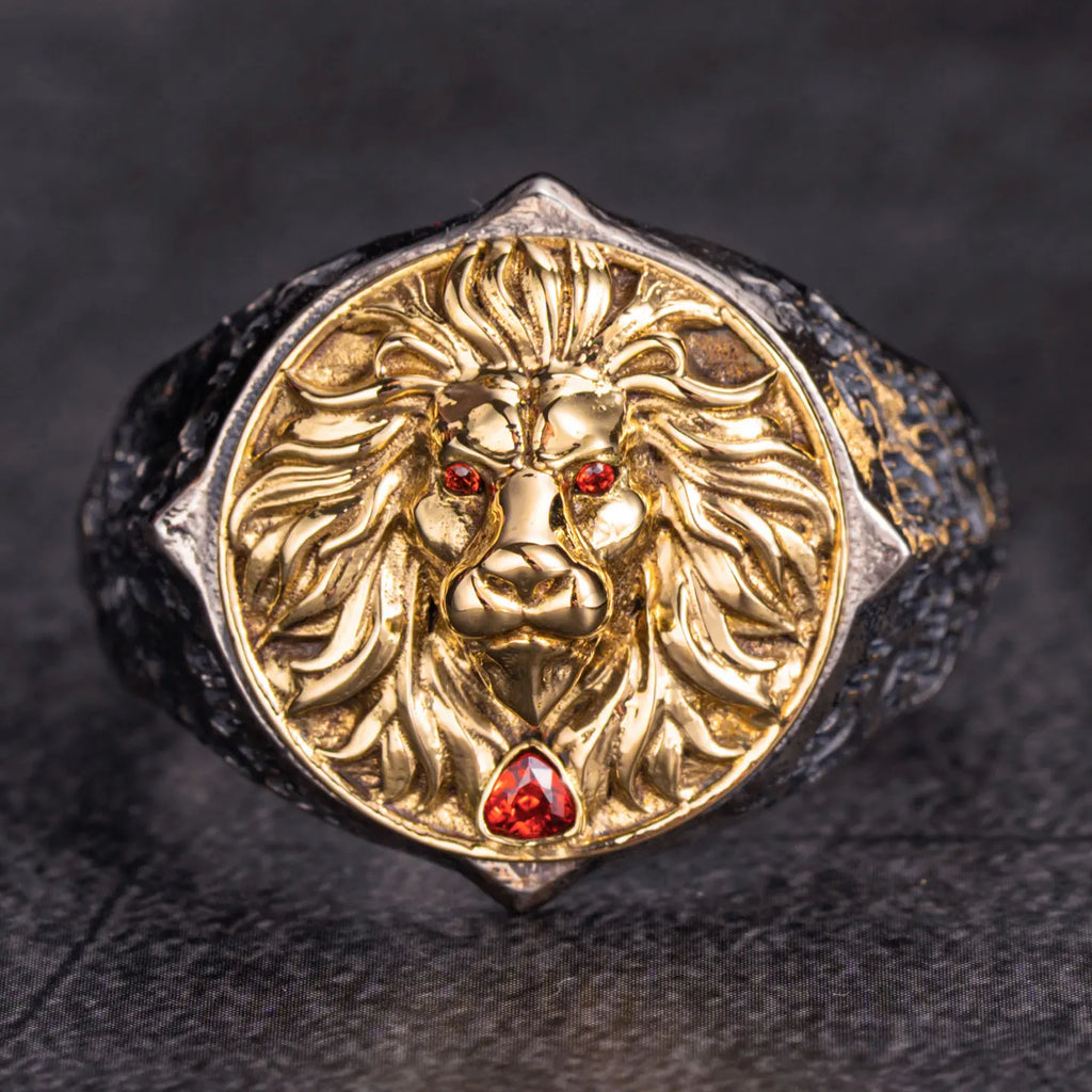 Lion Roar of Glory Silver Ring 925 Ring for men 3D relief frost howl Fashion Jewelry