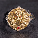 Lion Roar of Glory Silver Ring 925 Ring for men 3D relief frost howl Fashion Jewelry
