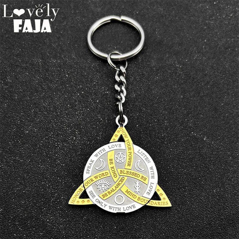 Celtic Two-Tone Chain Gothic Irish Trinity Knot
