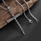 Retro Skull Cross Pendant Necklace — Stainless Steel