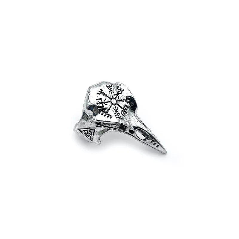 Skull Raven Steel Ring