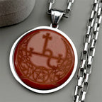Star Demon Steel Pendant Witchcraft Triple Moon