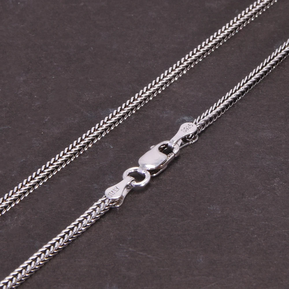 Snake Silver Pendant Necklace 3mm