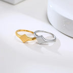CZ North Star Signet Ring — Stainless Steel