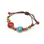 Rope Ceramic Bead Bracelet — Stainless Steel